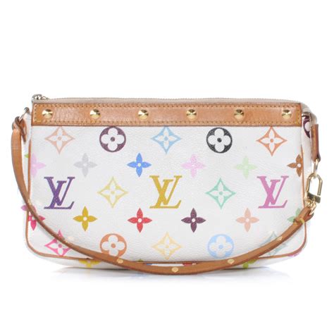 louis vuitton white multicolor pochette